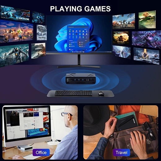 12-a generație Mini PC de Gaming Intel Core i7 i5 Computer Dual DDR5
