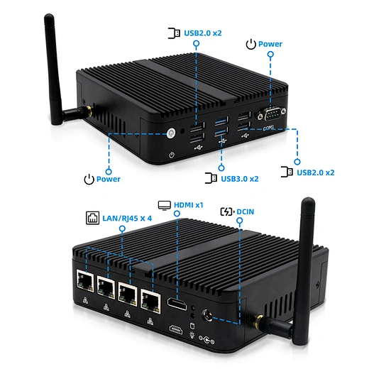 Firewall PC Celeron J4125 4 Lan