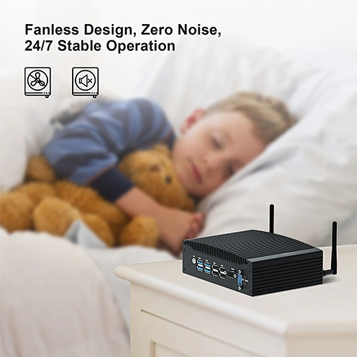 Mini PC Industrial Fără Ventilator, 12-a generație Core i3 i5, DDR5