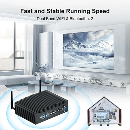 Mini PC Industrial Fără Ventilator, 12-a generație Core i3 i5, DDR5